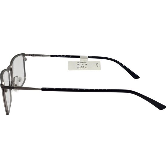 Calvin Klein CK20304G Navy Rectangular Eyeglasses Frame 55-18-145 Metal & Plasti - Picture 3 of 8